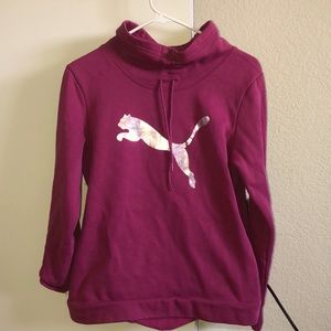 Magenta Puma sweatshirt. Size Large